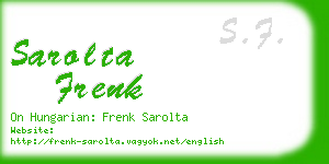 sarolta frenk business card